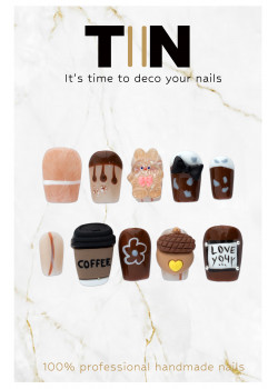 Coffee time Press on nails