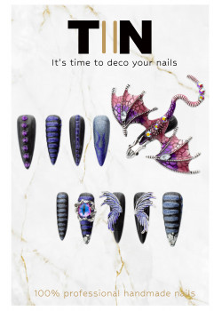 Purple Dragon luxury nails jewellery