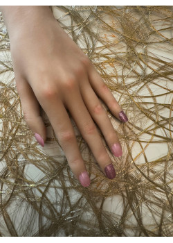 Baby Pink French manicure Glitter